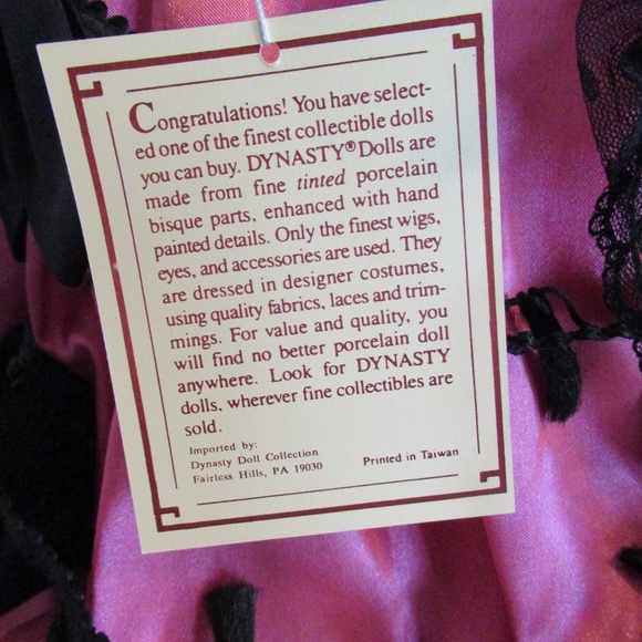 Dynasty Dolls "NICOLE" Porcelain Bisque doll - Picture 10 of 12